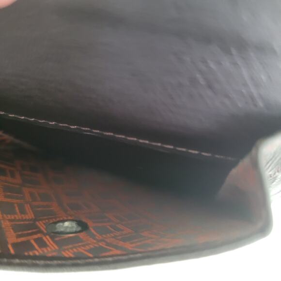 Dunhill Designer Mens Wallet Black Bifold Nylon Leather Folding Medium Logo - Picture 6 of 11